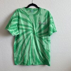 Unisex Size Large Avondale Library Green Tie Dye T-Shirt